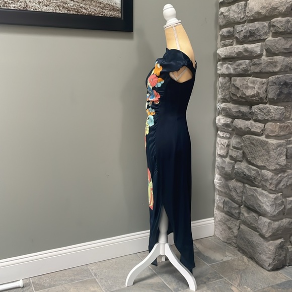 Peter Pilotto navy/floral dress, women’s size 10 - Picture 3 of 9